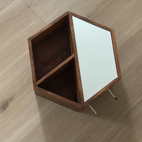 Hexagonal Wooden Wall Shelf - Picture 2 of 4